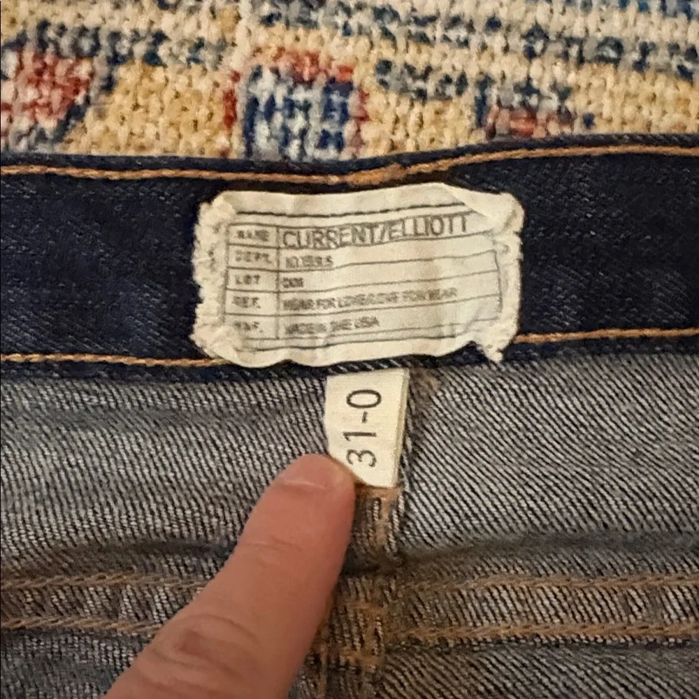 CURRENT/ELLIOTT The High Rise Bell Jeans in Patriot Wash SZ 31 EUC - Picture 4 of 6